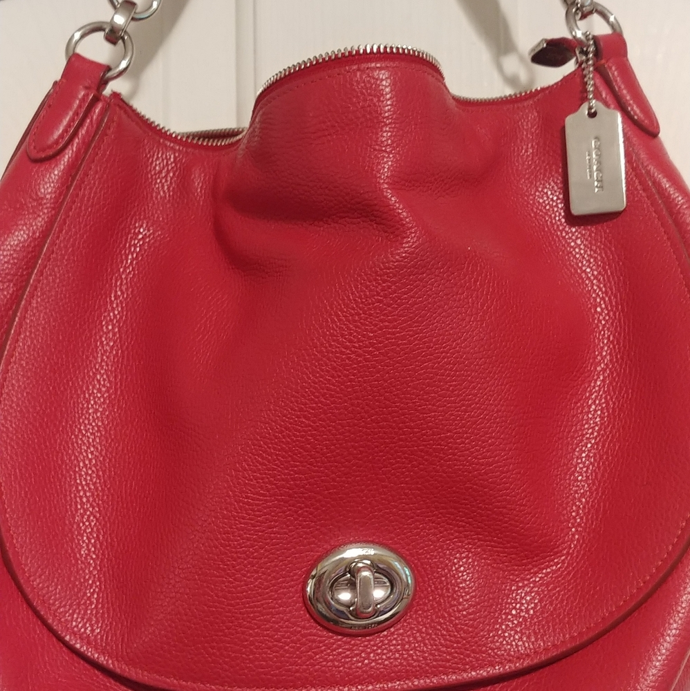 Coach Red Leather Handbag